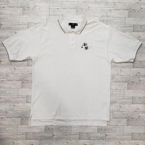 VTG 90s Nike Golf Mickey Polo Shirt Embroidered Logo Disney White Mens XL RARE - Picture 6 of 12